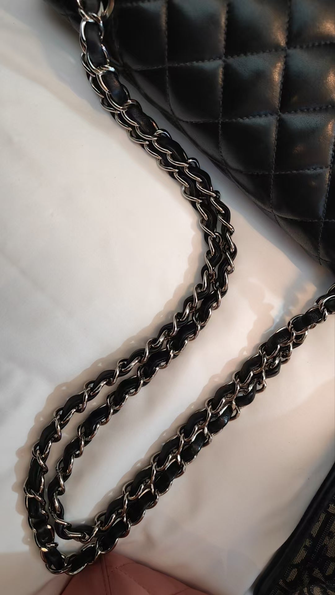 CHANEL Lamb Skin Matrasse Double Flap 25 Shoulder Bag