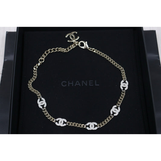 Very Good ( Rank A) ｜CHANEL COCO Mark Rhinestone Chocker Necklace｜V25060515