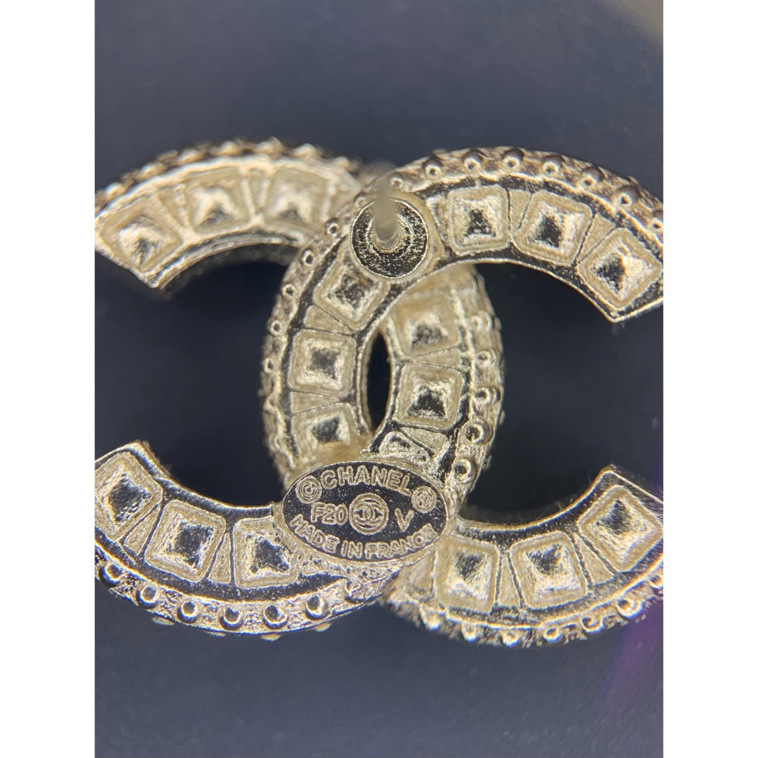 Include Authentic Detective Certificate of Authenticity｜Excellent（Rank SA）｜CHANEL B20V COCO Mark  Rhinestone Earrings Made In 2020Year｜S26050715