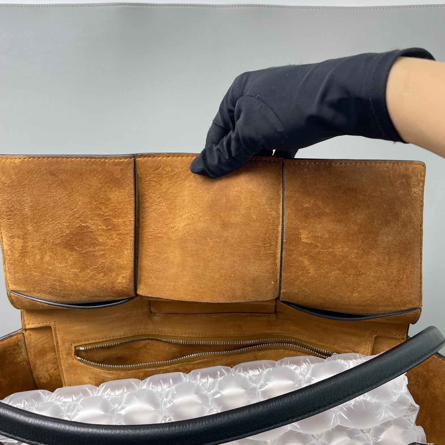 Bottega Veneta Calf Leather Arcoe  HandBag Black