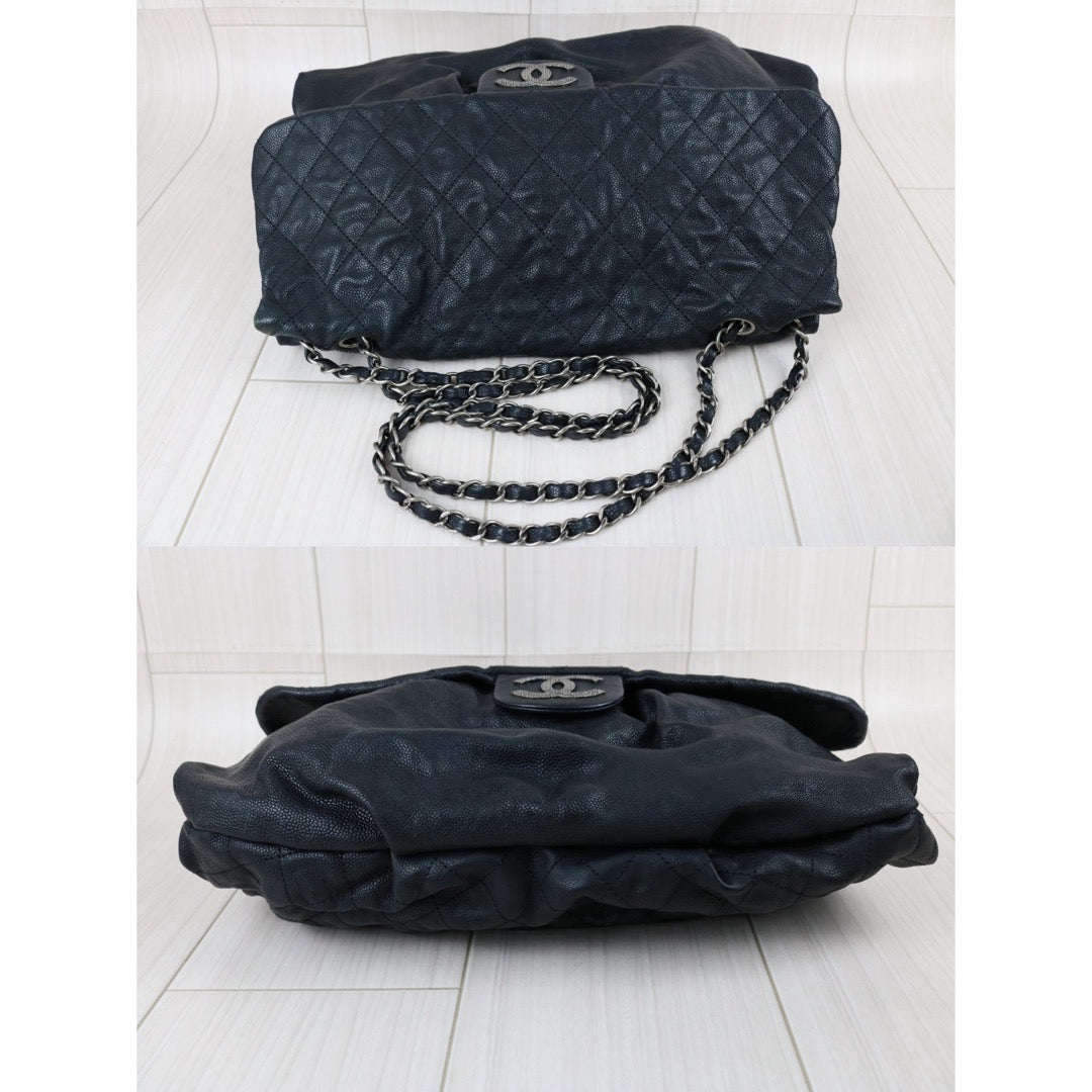 Include Entrupy Certificate of Authenticity｜Good ( Rank AB)｜ CHANEL Caviar Skin Matrasse Chain  Shoulder Bag Black Made In 2010- 2011Year｜S26052506