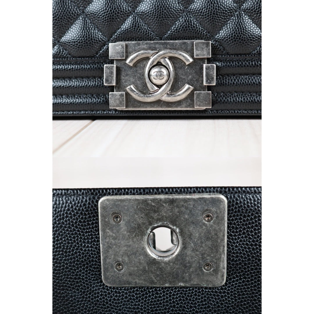 Very Good ( Rank A)｜CHANEL Caviar Skin  LeBoy Chain Shoulder Bag Small Black  Made In 2021-2022Year｜S24051401