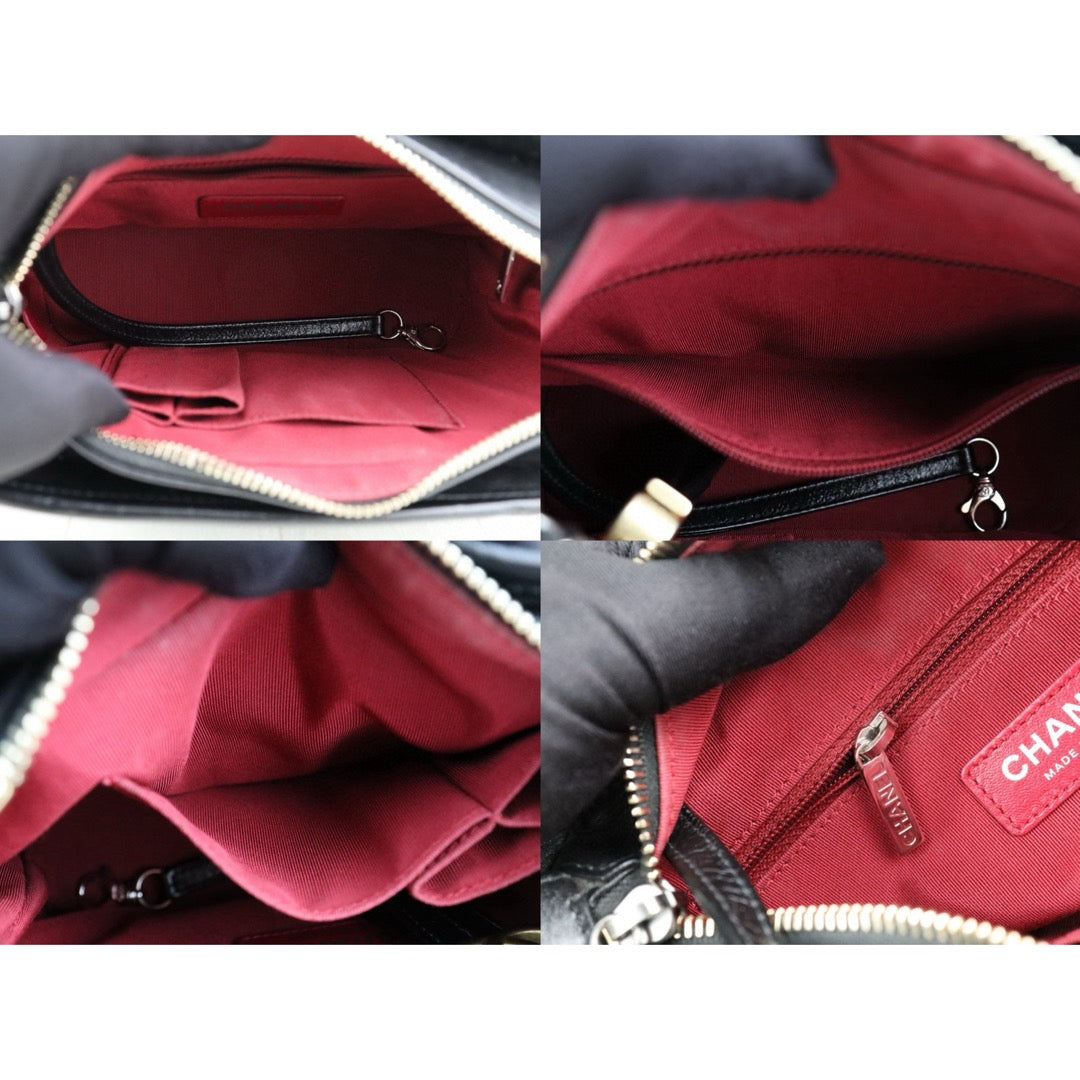 Very Good ( Rank A) ｜CHANEL PM Gabrielle Aged Calfskin Shoulder Bag Black Made in 2019 Year｜H25011322