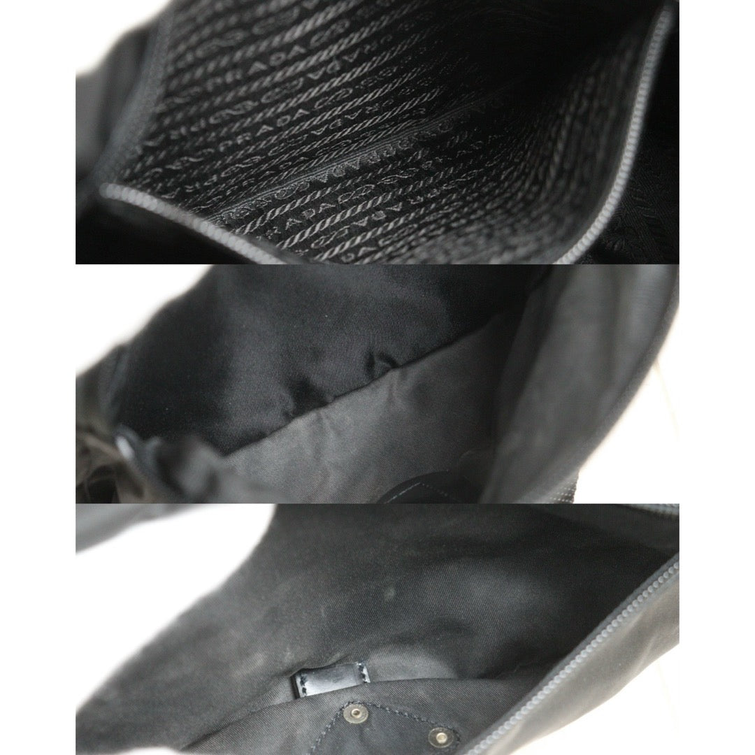 Include Entrupy Certificate of Authenticity｜Very Good ( Rank A) ｜Prada  Vela Nylon Black Shoulder Bag｜26091803