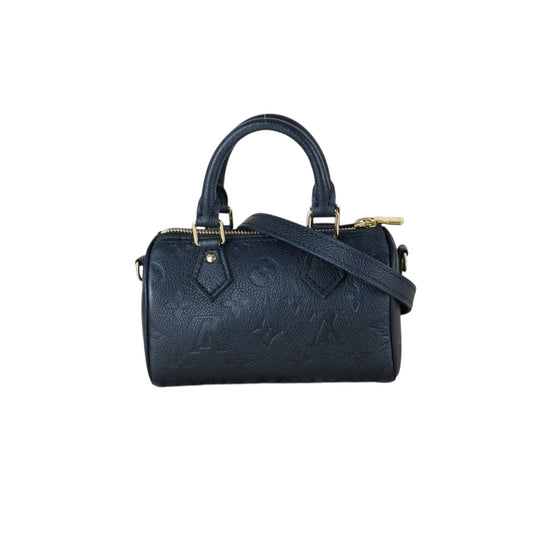 Excellent（Rank SA）｜LV  Current Model Monogram Empreinte Nano Speedy Handbag Shoulder Bag IC Chips Model Black｜S25110311