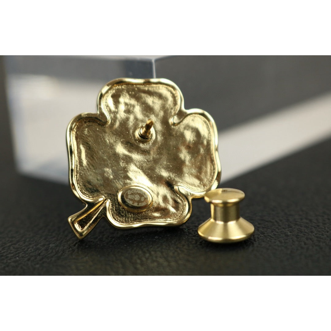 Very Good ( Rank A)｜ CHANEL  Coco Mark B23s Four leaf clover Rhinestone  Brooch ｜F25012309