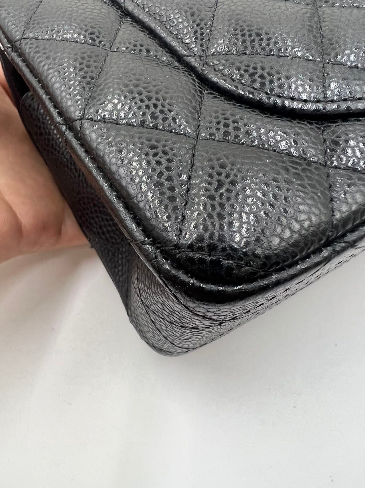 First installment 1/2｜ Very Good ( Rank A)｜ CHANEL Caviar Skin Matrasse Single Flap 20 Shoulder Bag Black