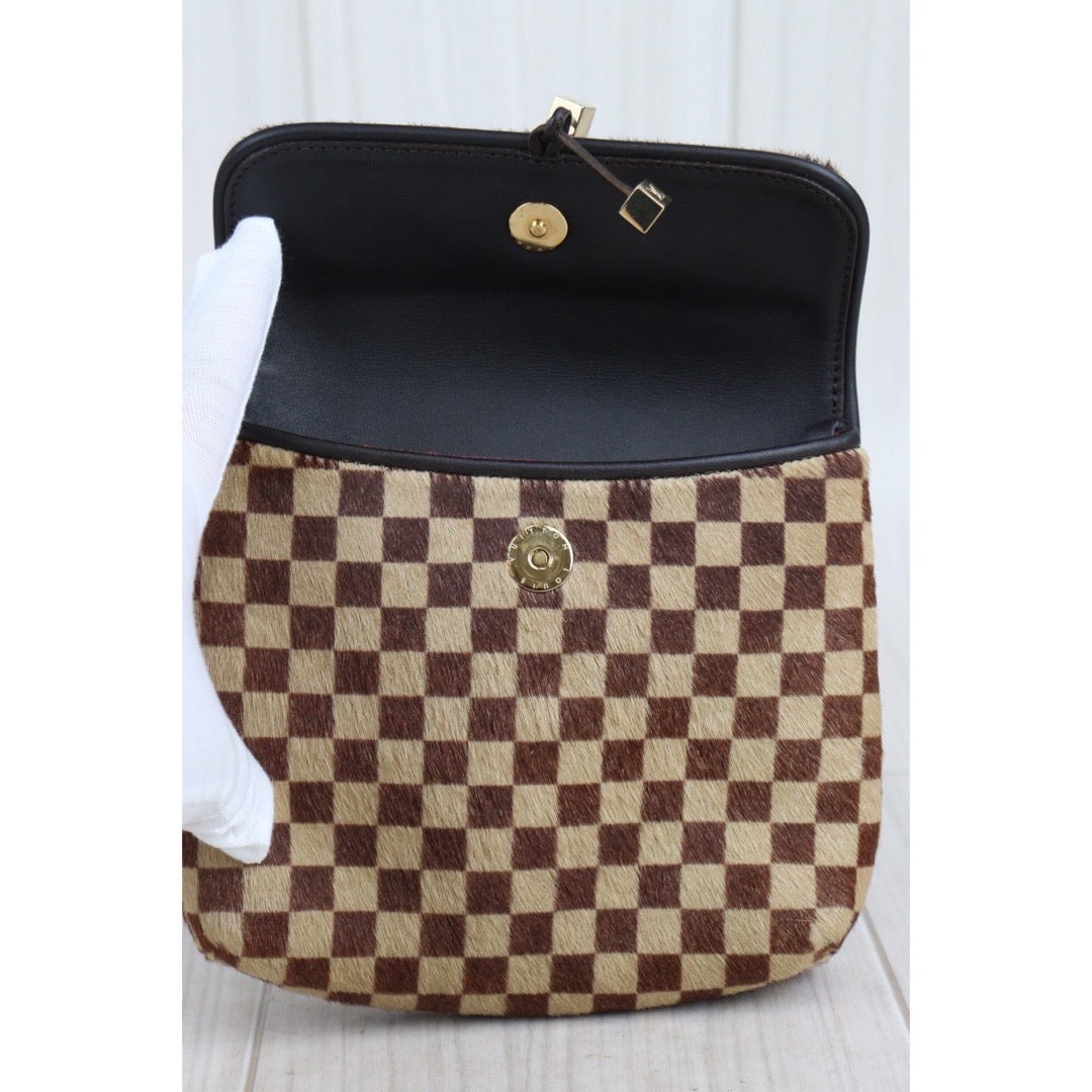 Rank A ｜ LV Gazelle Damier Sauvage Halaco Shoulder Bag Brown ｜23101303