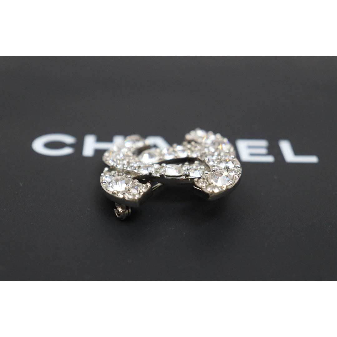 Include Authentic Detective Certificate of Authenticity｜Very Good ( Rank A)｜ CHANEL A12W Coco Mark Rhinestone Brooch Made In 2012Year ｜26052008