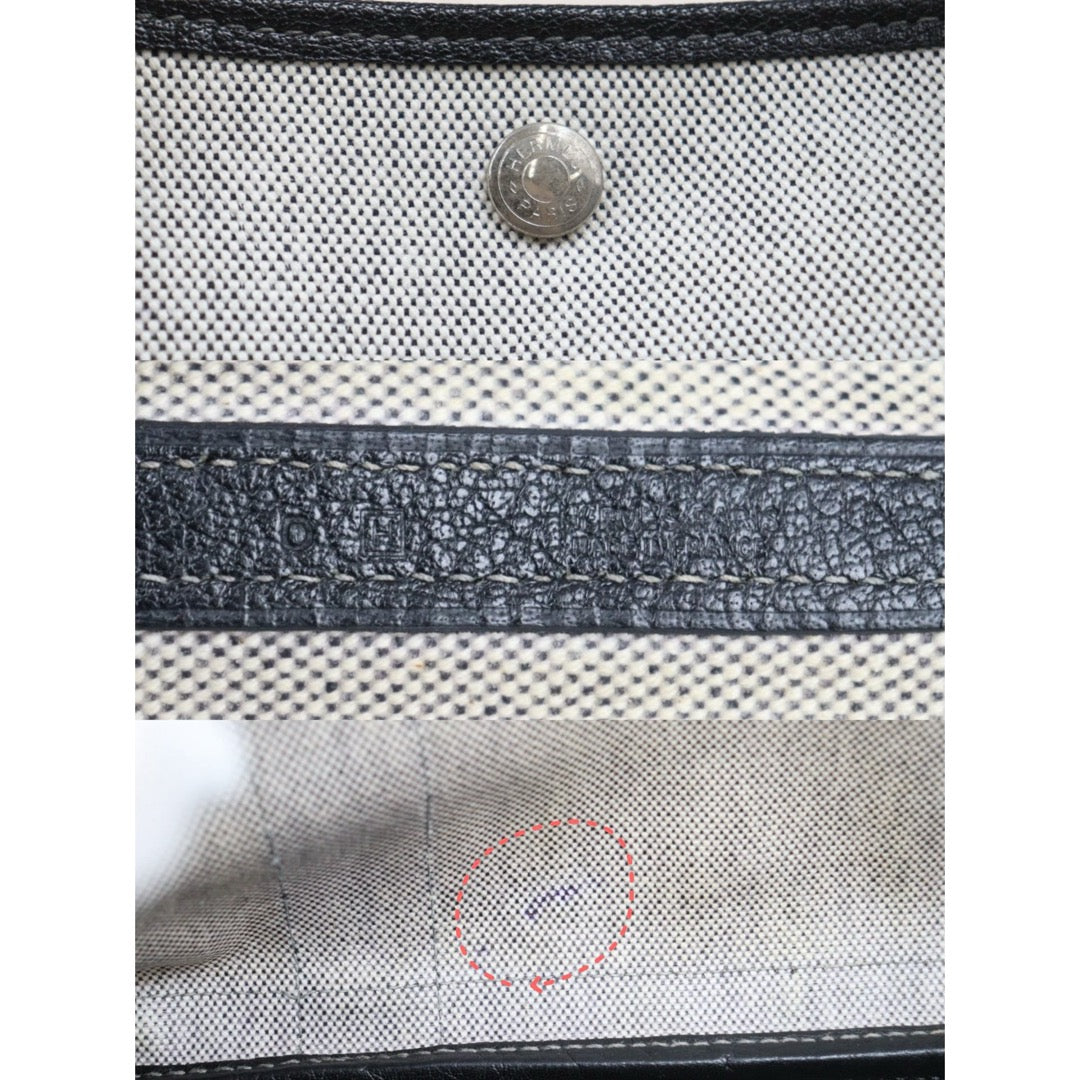 Good ( Rank AB)｜ HERMES Garden Party PM Handbag Black□H Stamp Made In 2004 Year｜25102301