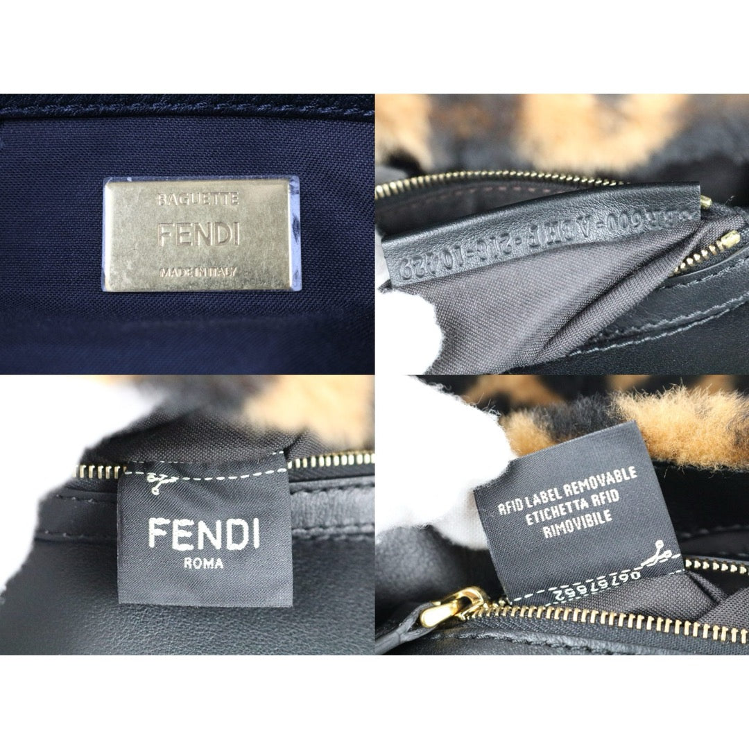 Very Good ( Rank A)｜ FENDI Zucca Mamma Baguette Sheep Skin Brown Shoulder Bag｜S25110320