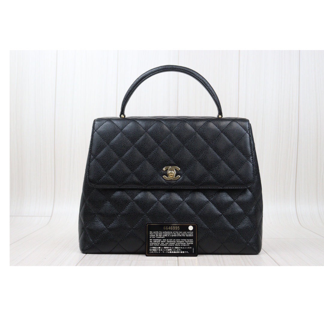 Rank A｜ CHANEL Caviar Skin Kelly Hand Bag Made In 2000～2002Year｜24041110