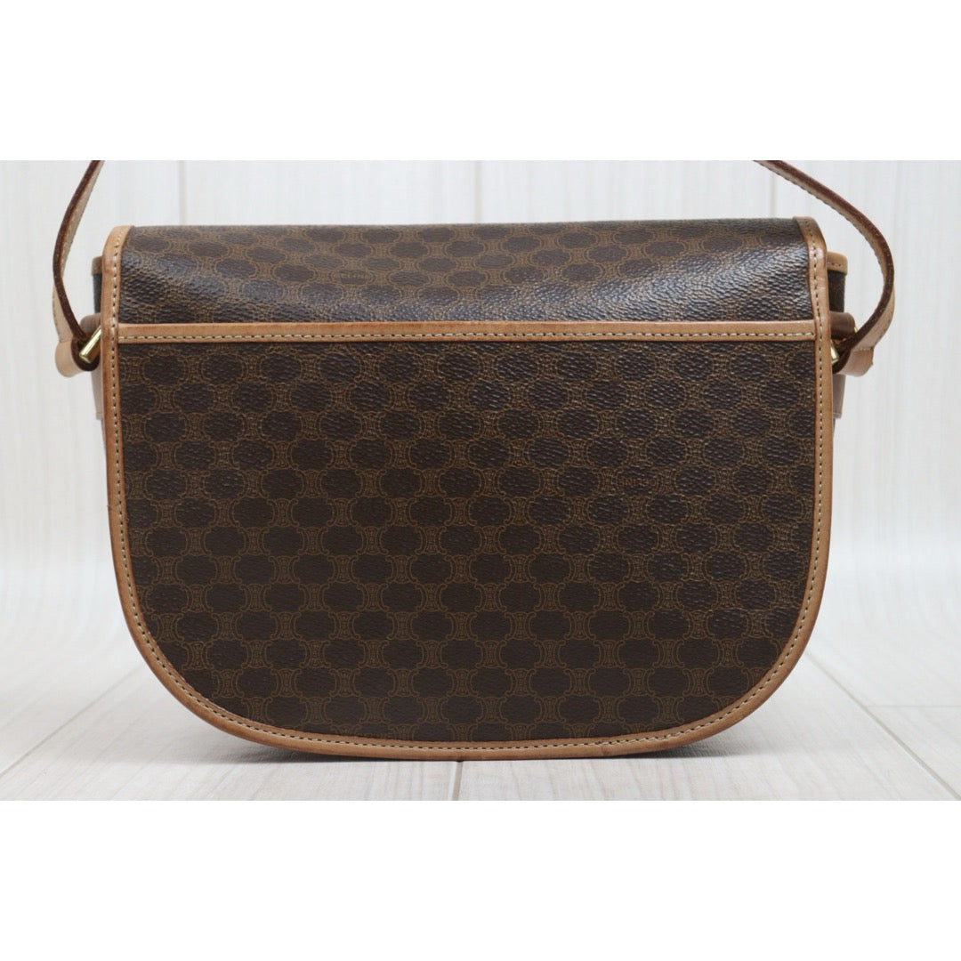 Include Entrupy Certificate of Authenticity｜Good ( Rank AB)｜ CELINE Macadam Saddle Shoulder Bag ｜26071305