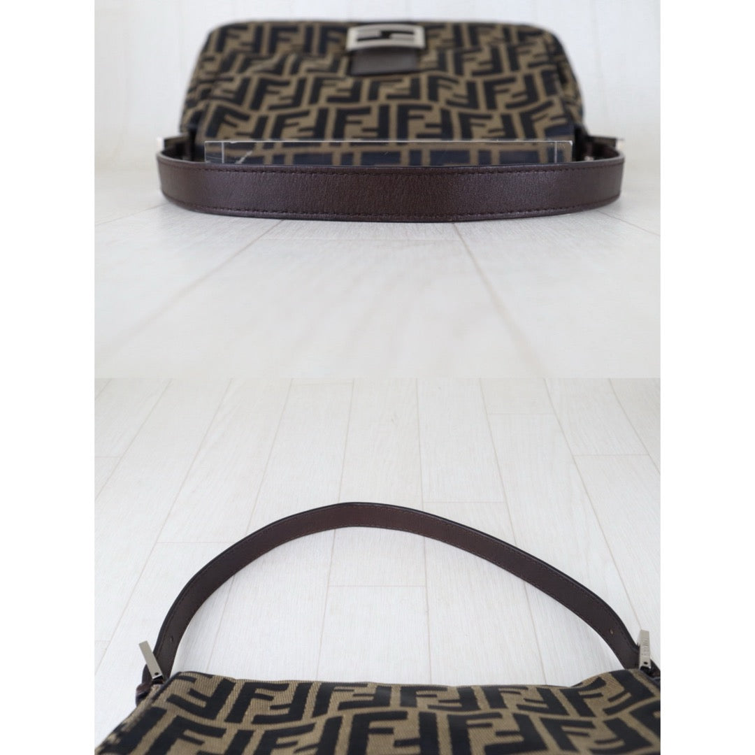 Include Entrupy Certificate of Authenticity｜Very Good ( Rank A)｜ FENDI Zucca Mamma Baguette  Shoulder Bag  ｜S26030820