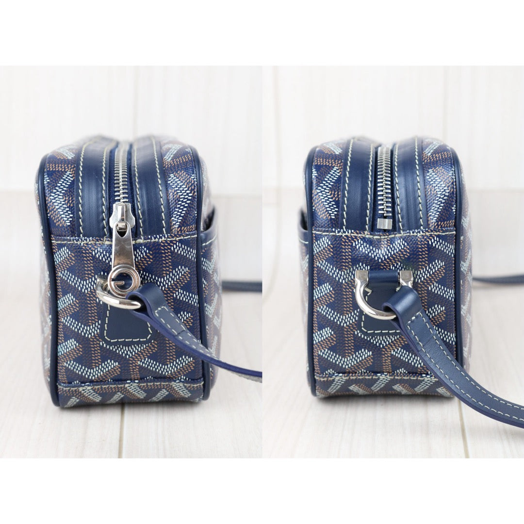 Include Entrupy Certificate of Authenticity｜Good ( Rank AB)｜ Goyard Cap-vert Camera Shoulder Bag Blue｜X26090413