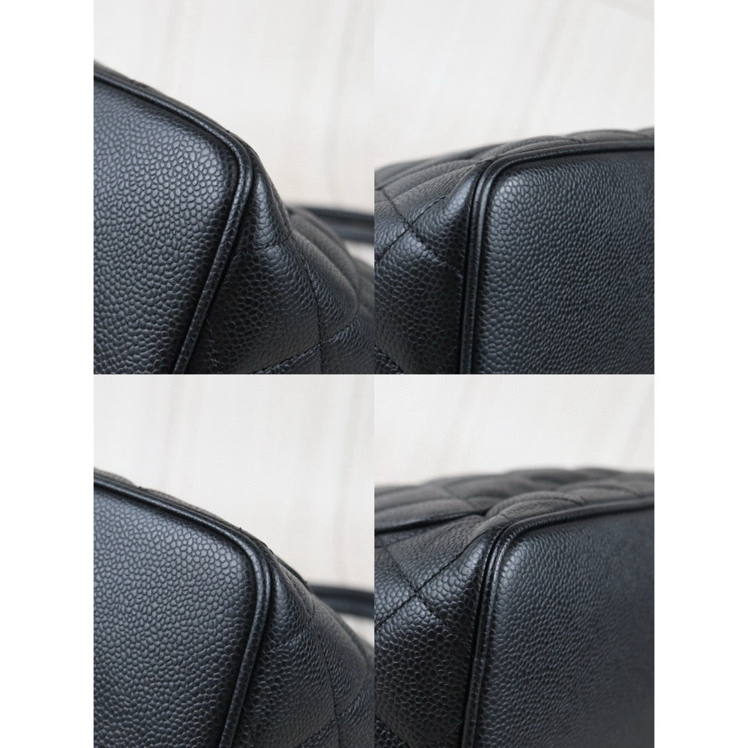 Very Good ( Rank A)｜ CHANEL Caviar Skin Leather Calf Leather Tote Bag Black Made In 2006～2008Year｜24090503