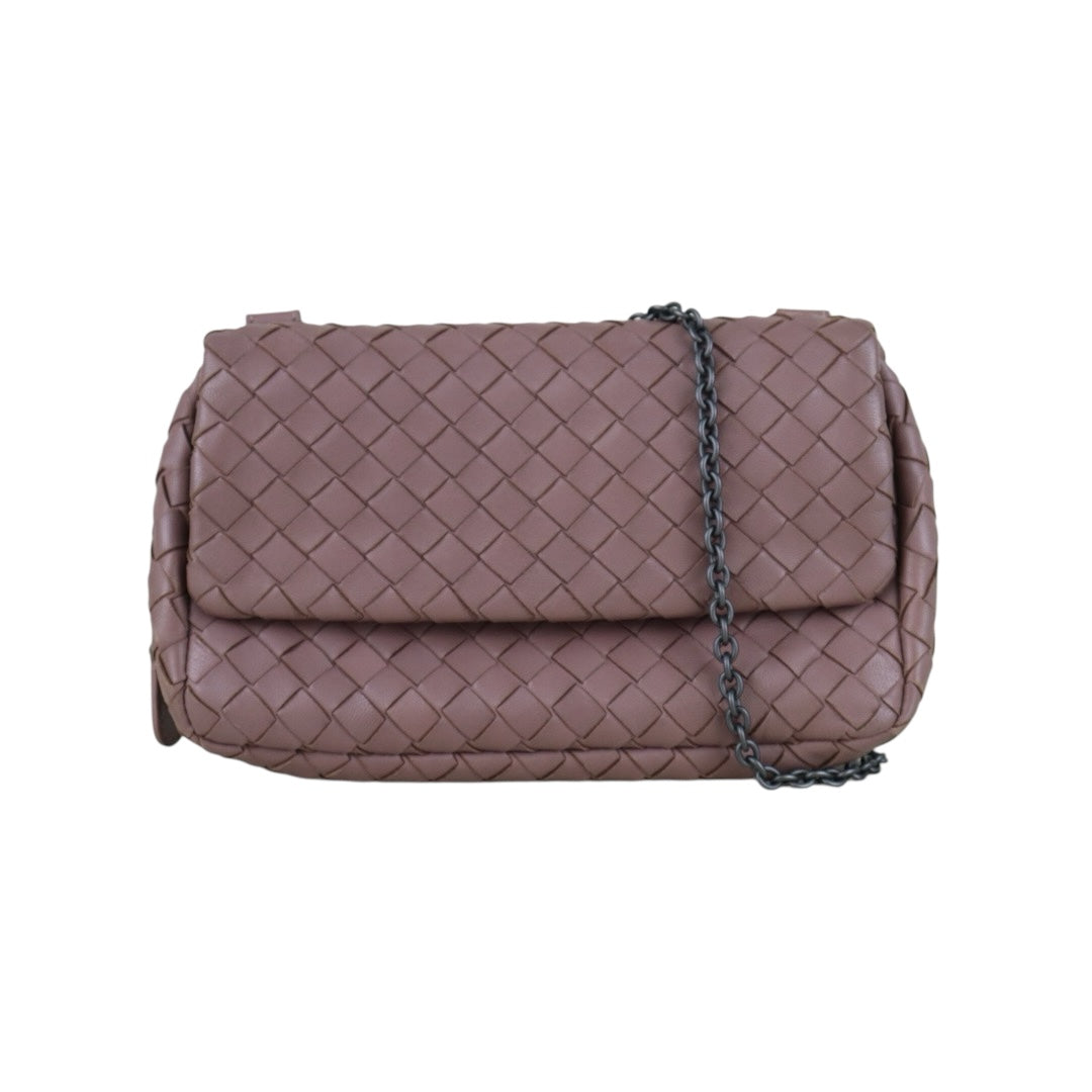 Include Entrupy Certificate of Authenticity｜Good ( Rank AB)｜ Bottega Veneta Lamb Skin Chain Shoulder Bag Cameo Brown｜S26053010