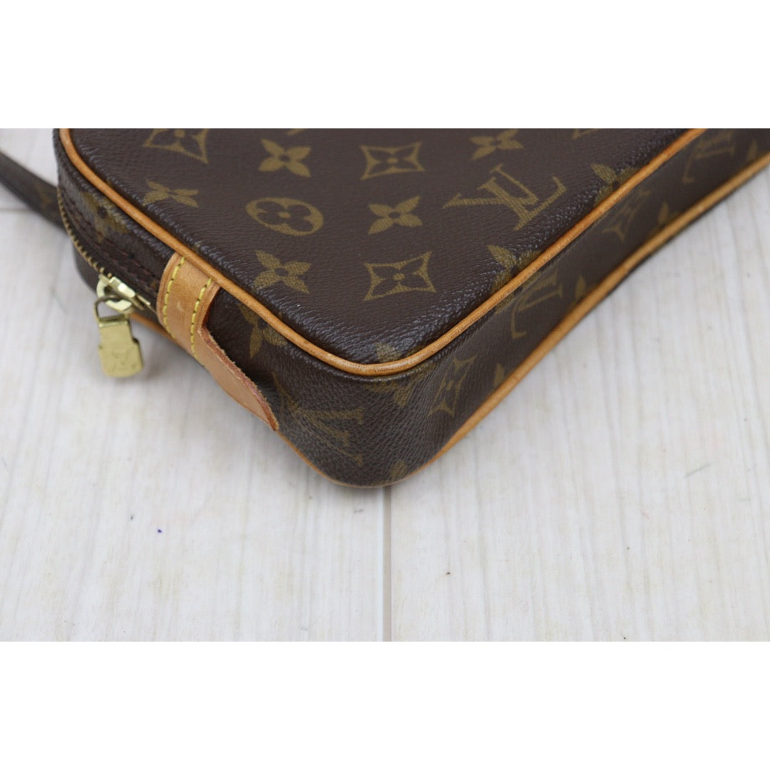 Include Entrupy Certificate of Authenticity｜Fair ( Rank B)｜Louis Vuitton Monogram Pochette Marley Bandolier Shoulder Bag｜25121803