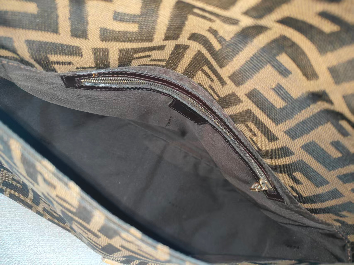 FENDI Zucca Mamma Baguette Shoulder Bag