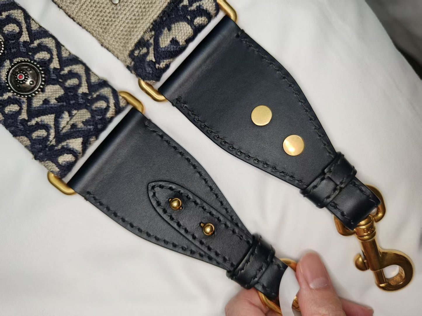 Very Good ( Rank A)｜Dior Trotter Saddle Shoulder Bag Medium with strap and Entrupy Certificate of Authenticity