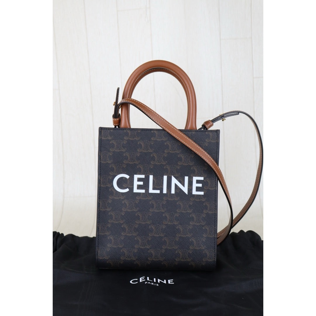 Very Good ( Rank A)｜ CELINE Macadam MINI Tote Bag Shoulder Bag ｜H26013002