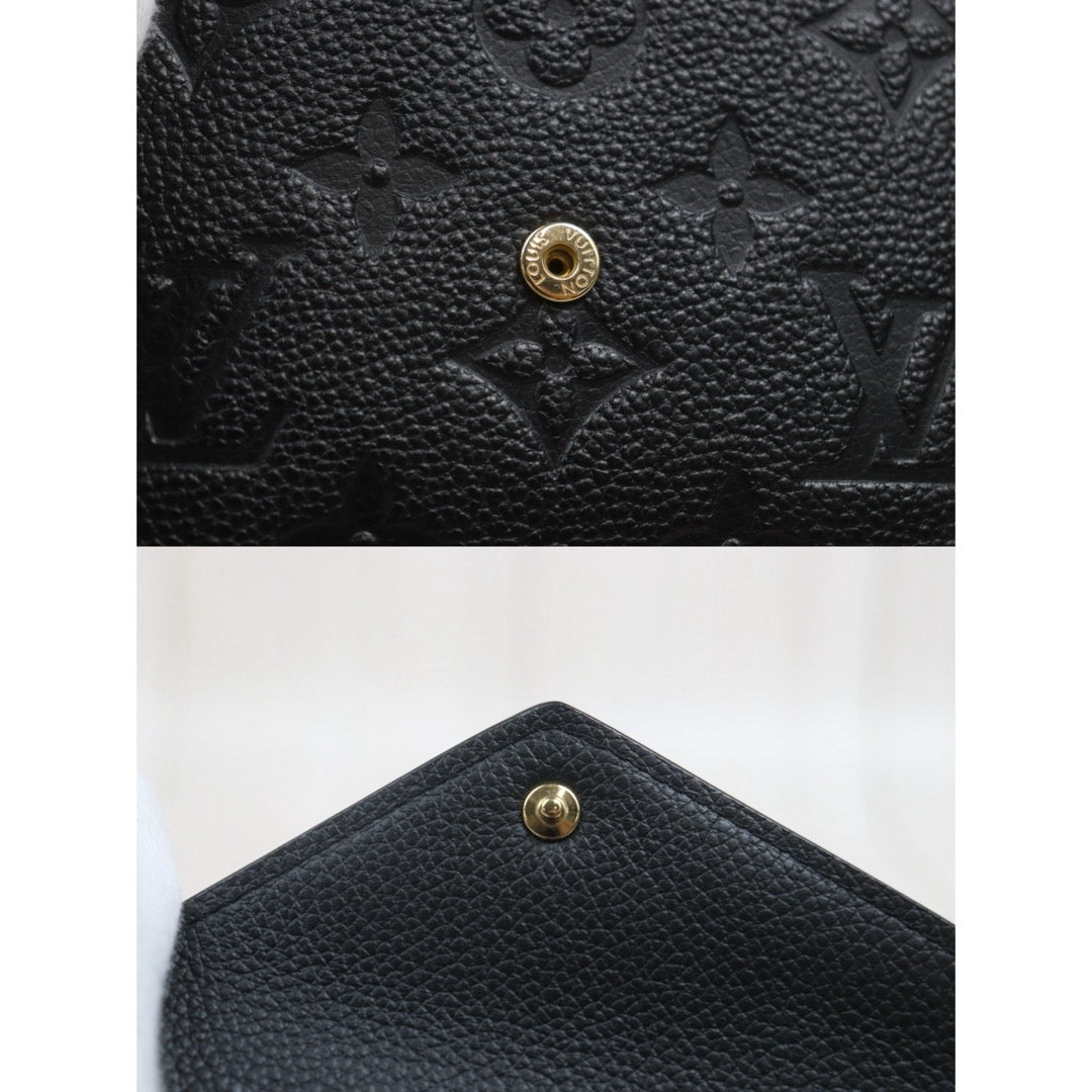 Include Entrupy Certificate of Authenticity｜Very Good ( Rank A)｜Louis Vuitton Monogram Empreinte Black Wallet IC Chips Model｜26062916