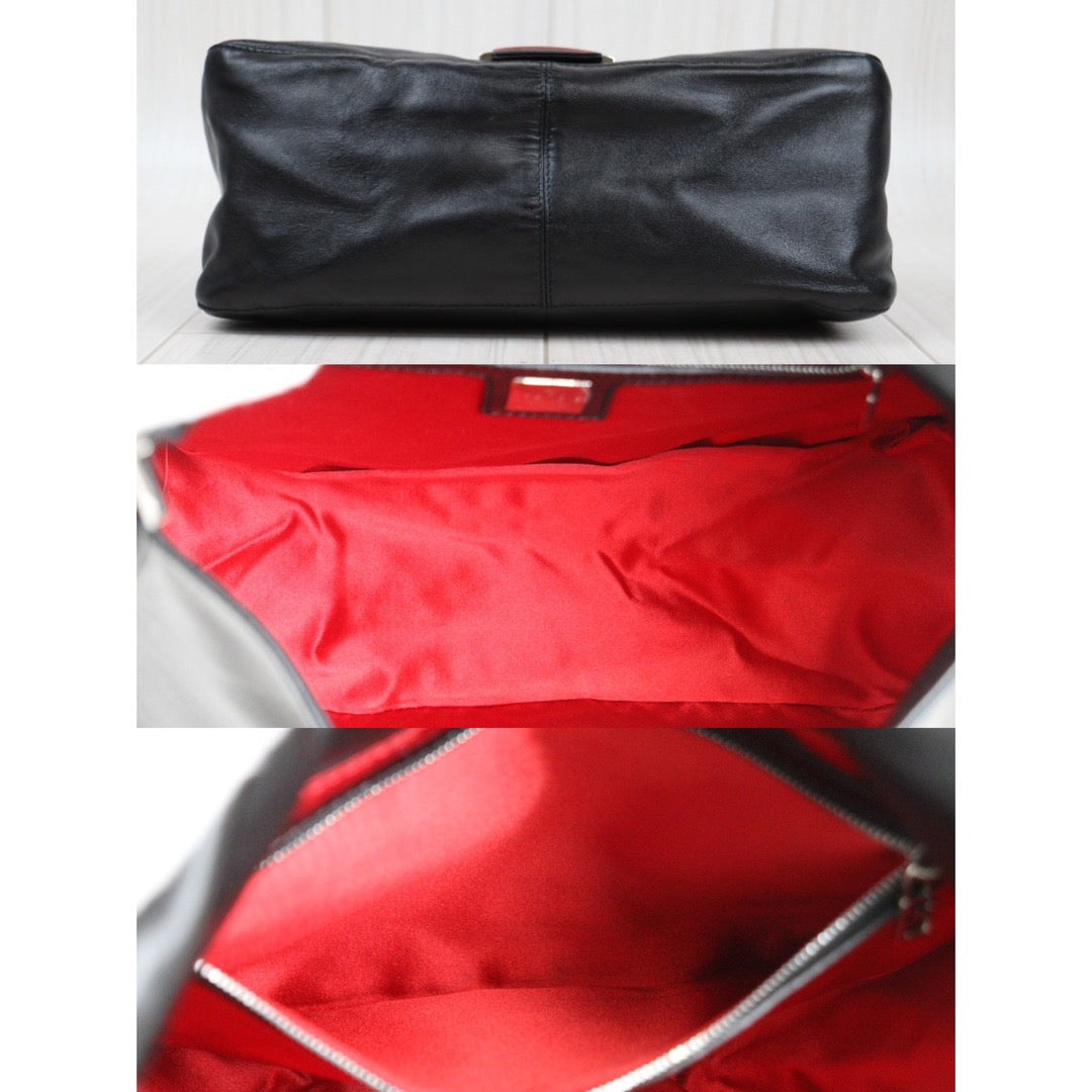 Rank AB｜ FENDI Lamb Skin Baguette Shoulder Bag ｜Q24030501