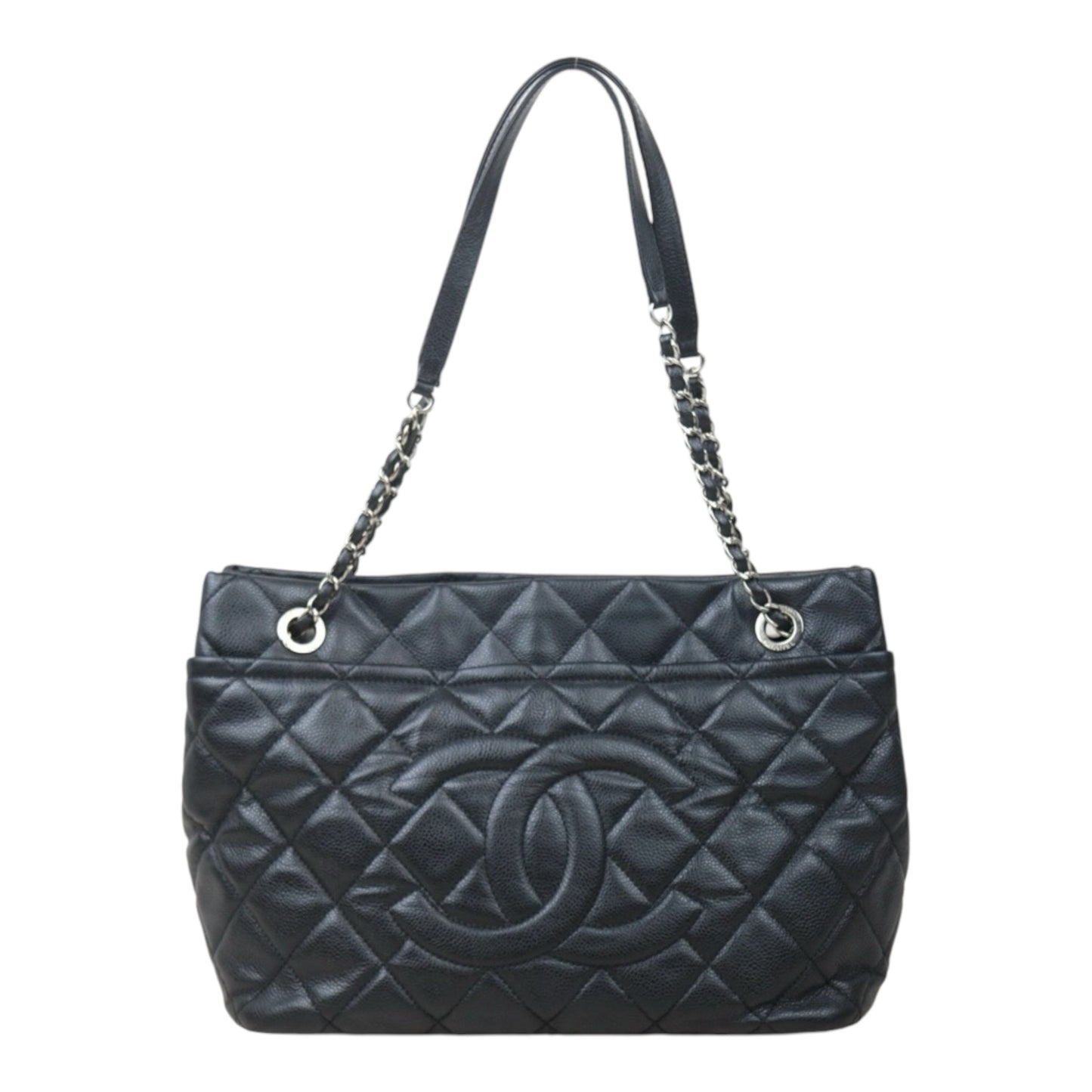 Very Good ( Rank A)｜ CHANEL Matrasse Chain Tote Bag Caviar Skin Black  Made In 2012-2013 Year｜S24092802