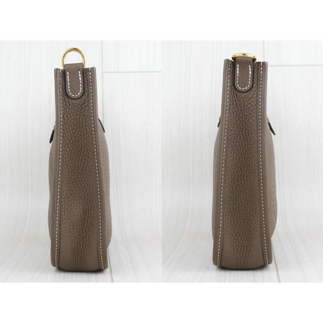 Very Good ( Rank A)｜ HERMES Mini Evelyn 16 Shoulder Bag  Etoupe Gray D Stamp Made In 2019 Year｜W25082901