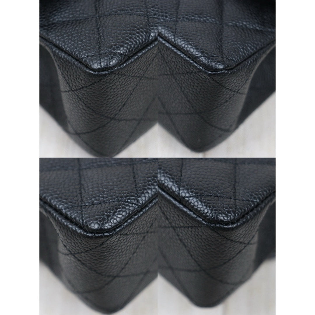 Excellent（Rank SA）｜ CHANEL Caviar Skin Matrasse Double Flap 23 Shoulder Bag Black Made In 2020 Year  ｜S25012703