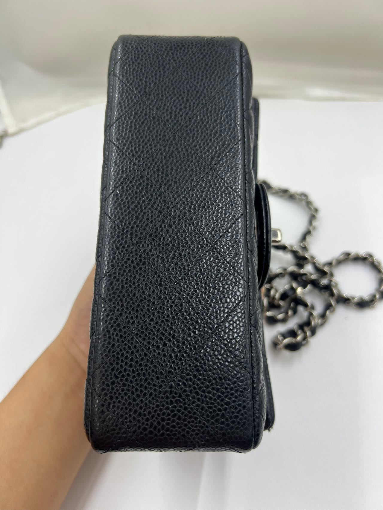 First installment 1/2｜ Very Good ( Rank A)｜ CHANEL Caviar Skin Matrasse Single Flap 20 Shoulder Bag Black