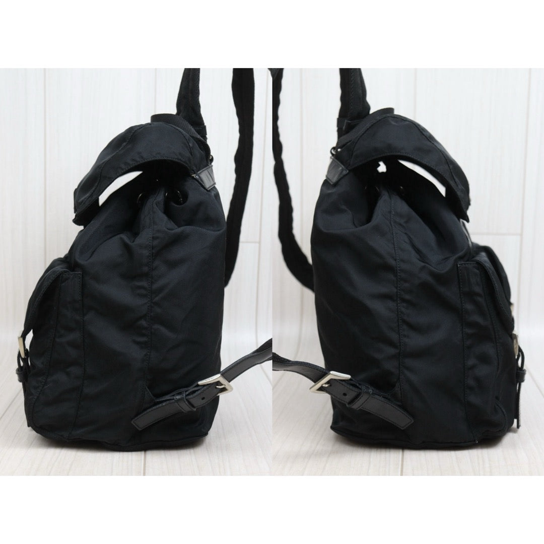 Include Entrupy Certificate of Authenticity｜Very Good ( Rank A)｜Prada Nylon Backpack Medium Black｜26060403