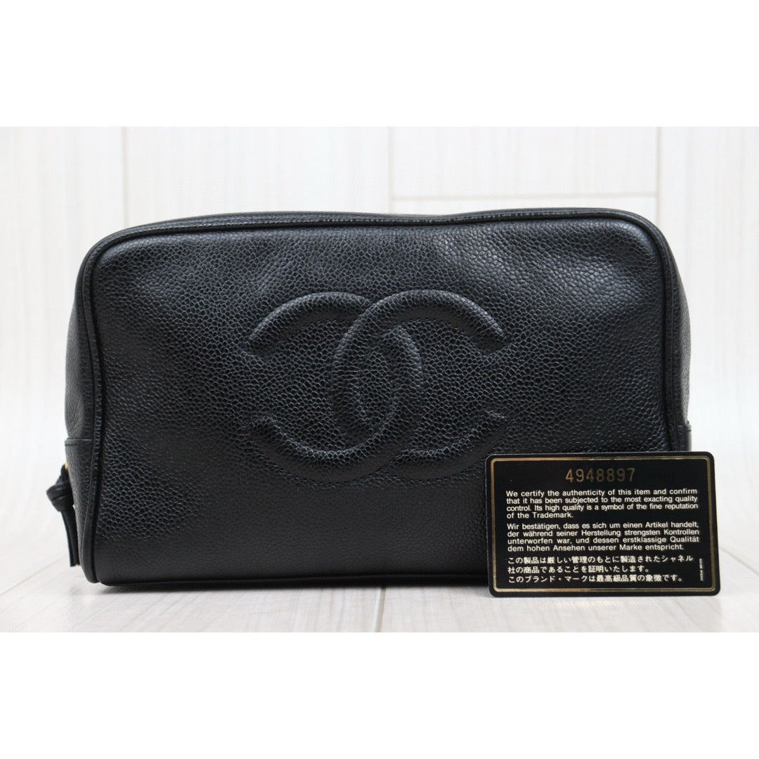 Very Good ( Rank A)｜ CHANEL Caviar Skin Vanity Handbag  Made In 1996～1997Year ｜25042101