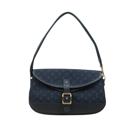 Include Entrupy Certificate of Authenticity｜Good ( Rank AB) ｜  Louis Vuitton Monogram Denim  Double Flap Shoulder Bag Black ｜26041301