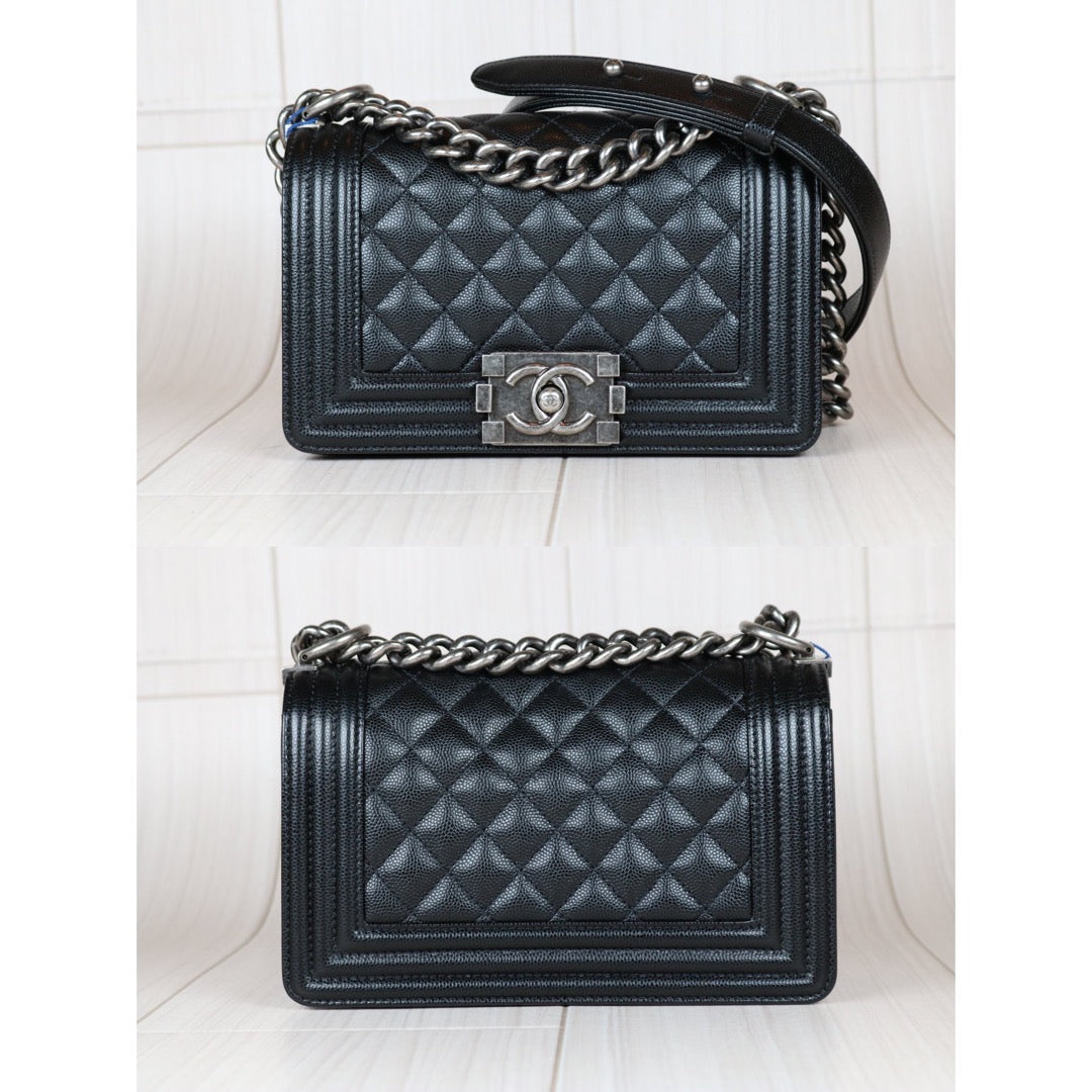 Very Good ( Rank A)｜CHANEL Caviar Skin  LeBoy Chain Shoulder Bag Small Black  Made In 2021-2022Year｜S24051401