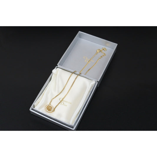 Very Good ( Rank A) ｜ Dior CD Rhinestone Necklace ｜V25110614