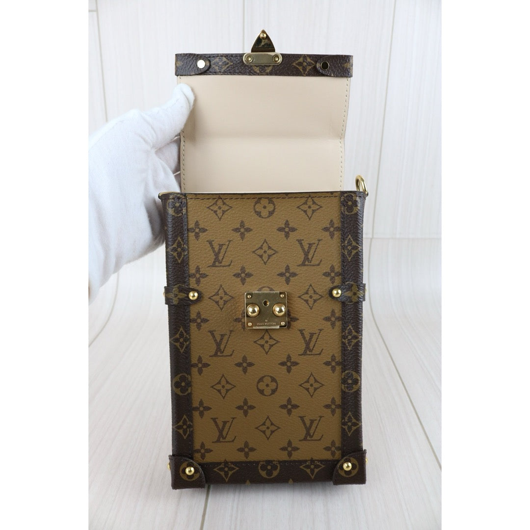 Include Entrupy Certificate of Authenticity｜Very Good ( Rank A)｜ Louis Vuitton  Monogram Trunk  Vertical Pochette Brown IC Chips Model｜X26041108