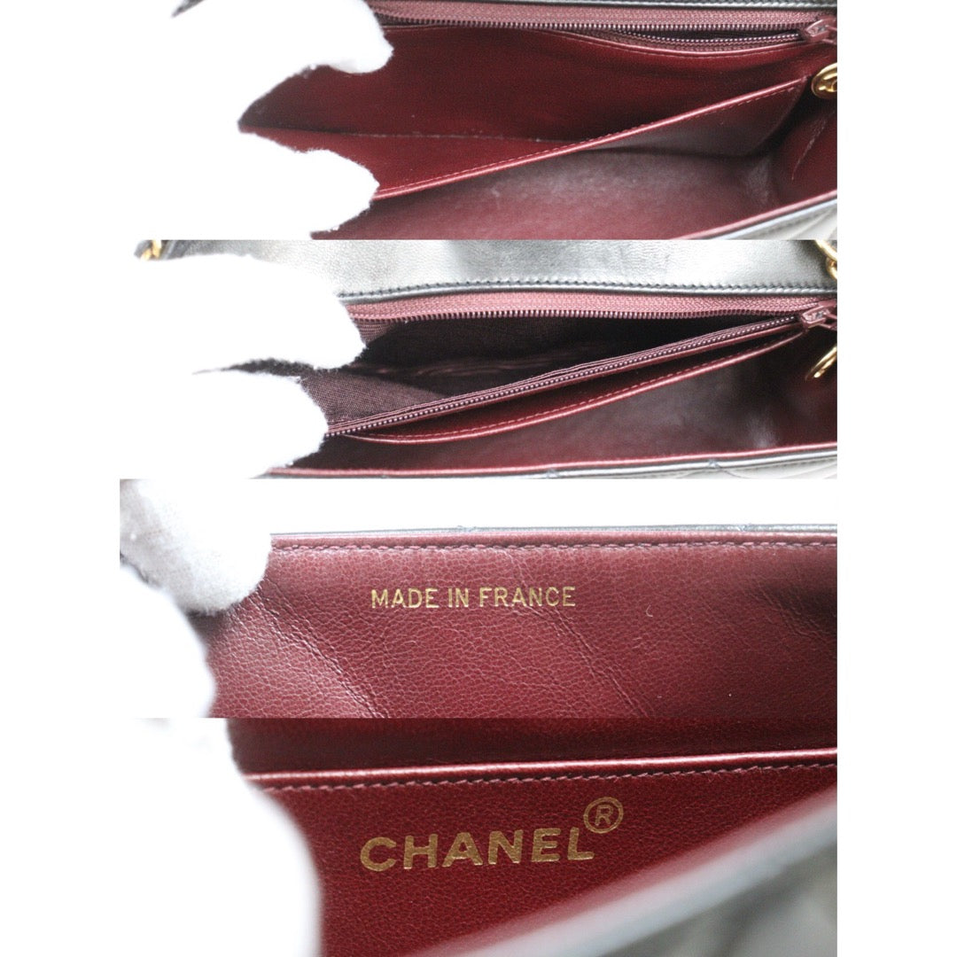 Include Entrupy Certificate of Authenticity｜Good ( Rank AB)｜ CHANEL  Lamb Skin Matrasse Chain  Diana 22 Shoulder Bag Made in 1991-1994Year｜26040604