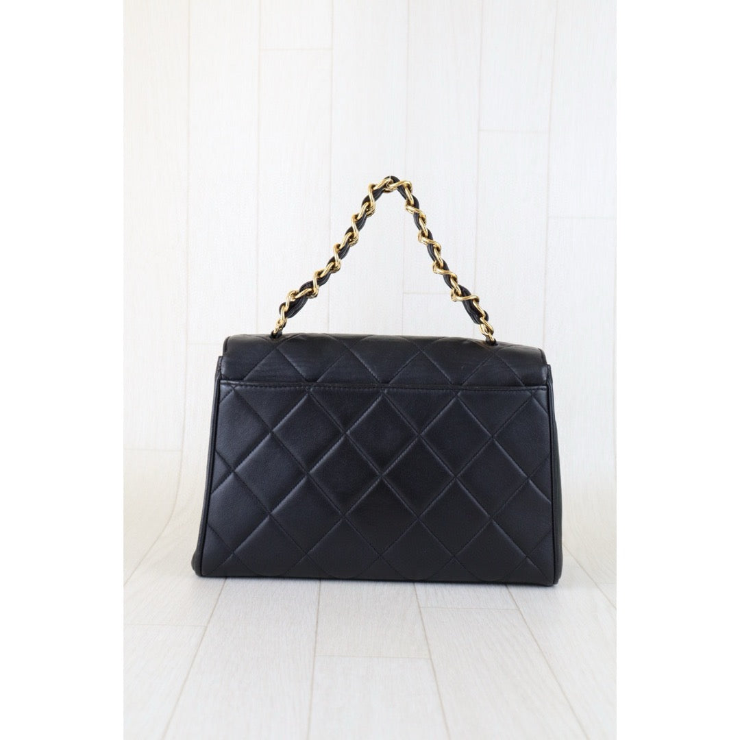 Fair ( Rank B) ｜ CHANEL  Lamb Skin Double Chain Kelly Shoulder Bag   Made in 1994-1996 Year｜Y25011003