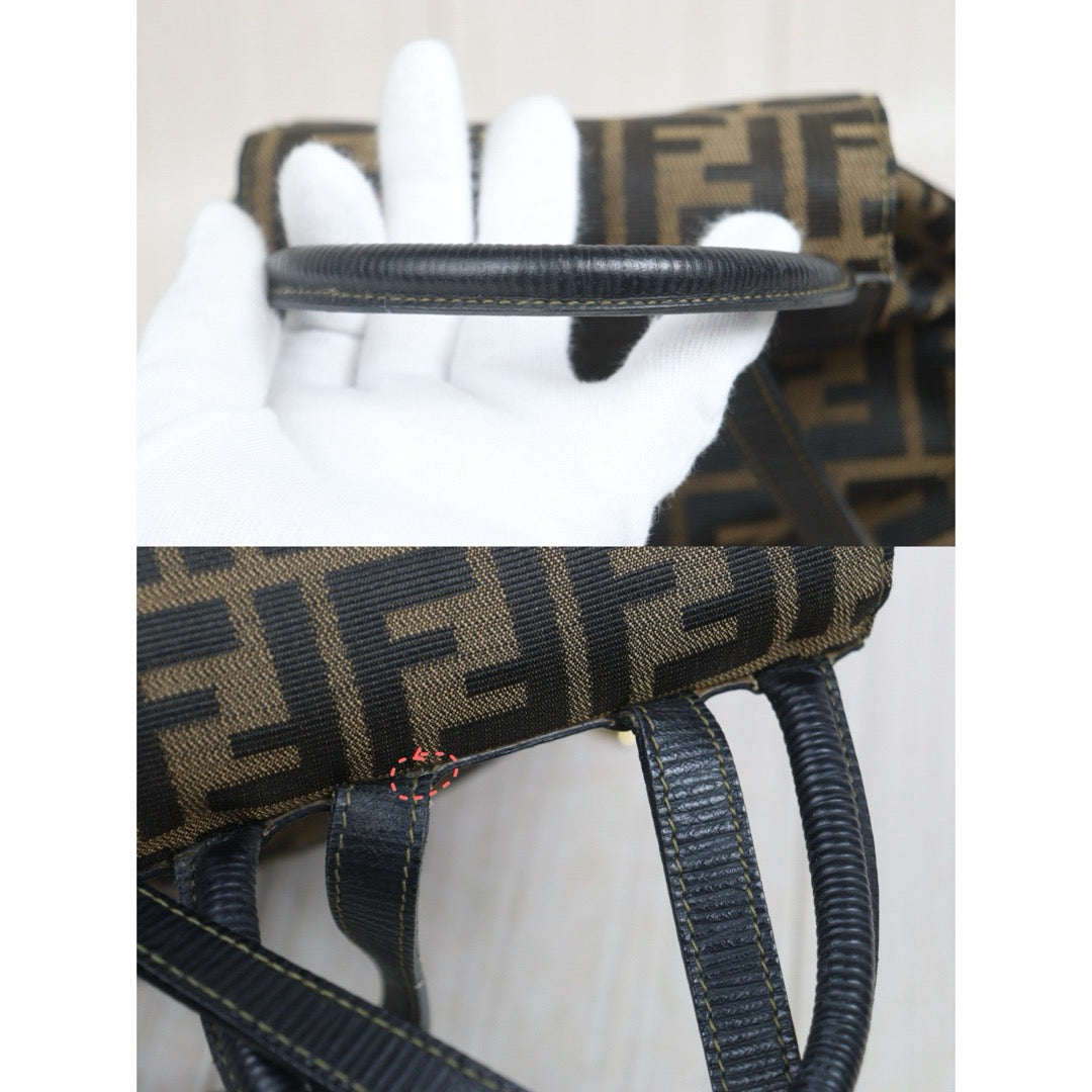 Include Entrupy Certificate of Authenticity｜Good ( Rank AB)｜ FENDI Mamma Mixed-leather Mini  Backpack｜S26080613