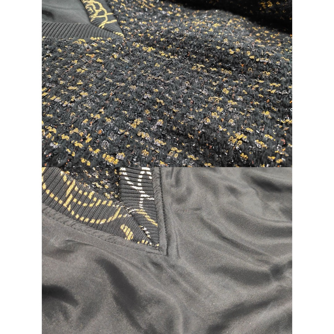 Very Good ( Rank A) ｜ CHANEL 19 Egypt Series Black Graffiti Wool Sweater 36 size  ｜W25102103