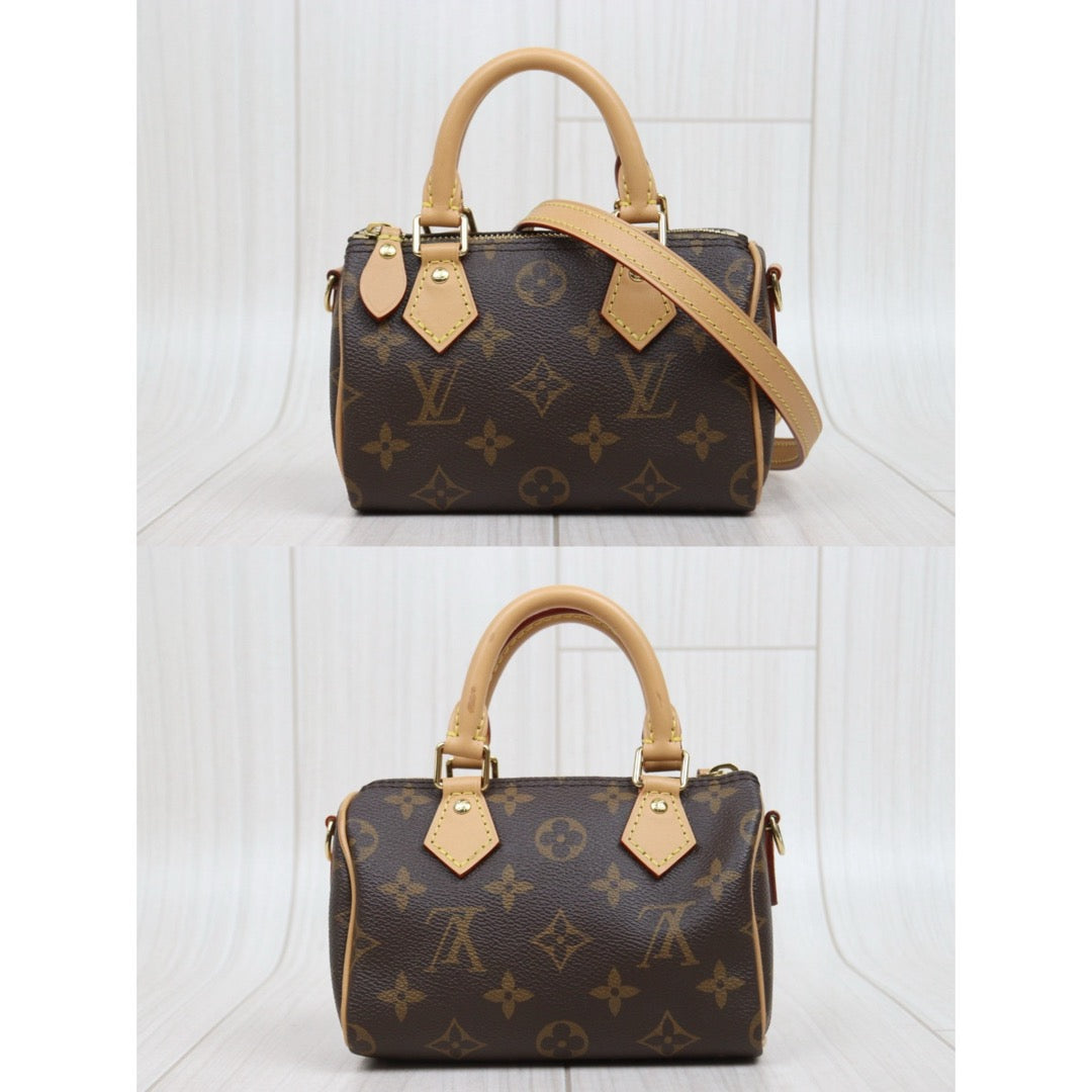 Very Good ( Rank A)｜LV Monogram Nano Speedy Handbag Shoulder Bag Current Model｜W25122604