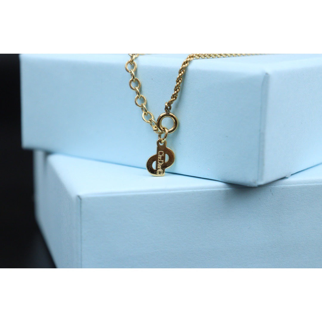 Rank A ｜ Dior CD Necklace Gold Plated ｜V24030765