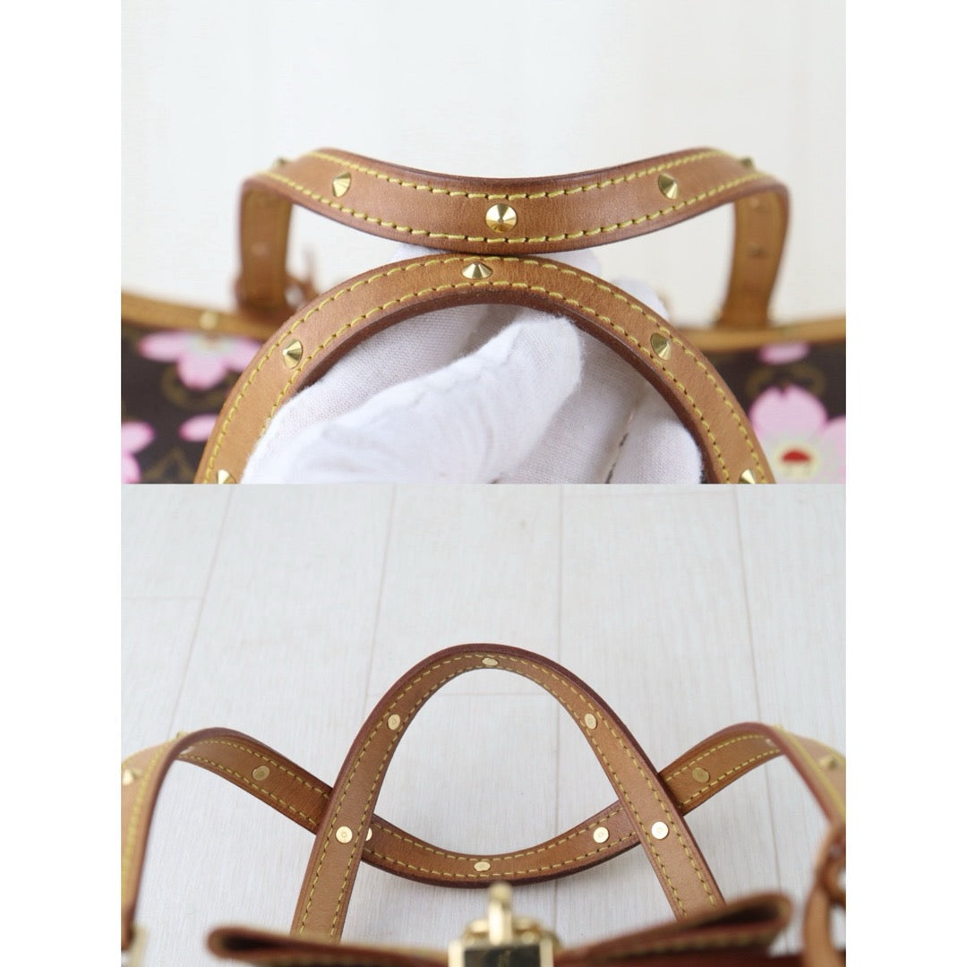 Include Entrupy Certificate of Authenticity｜Good ( Rank AB)｜ Louis Vuitton Monogram Takashi Murakam Cherry Blossom Papillon 26 Handbag ｜S26072544