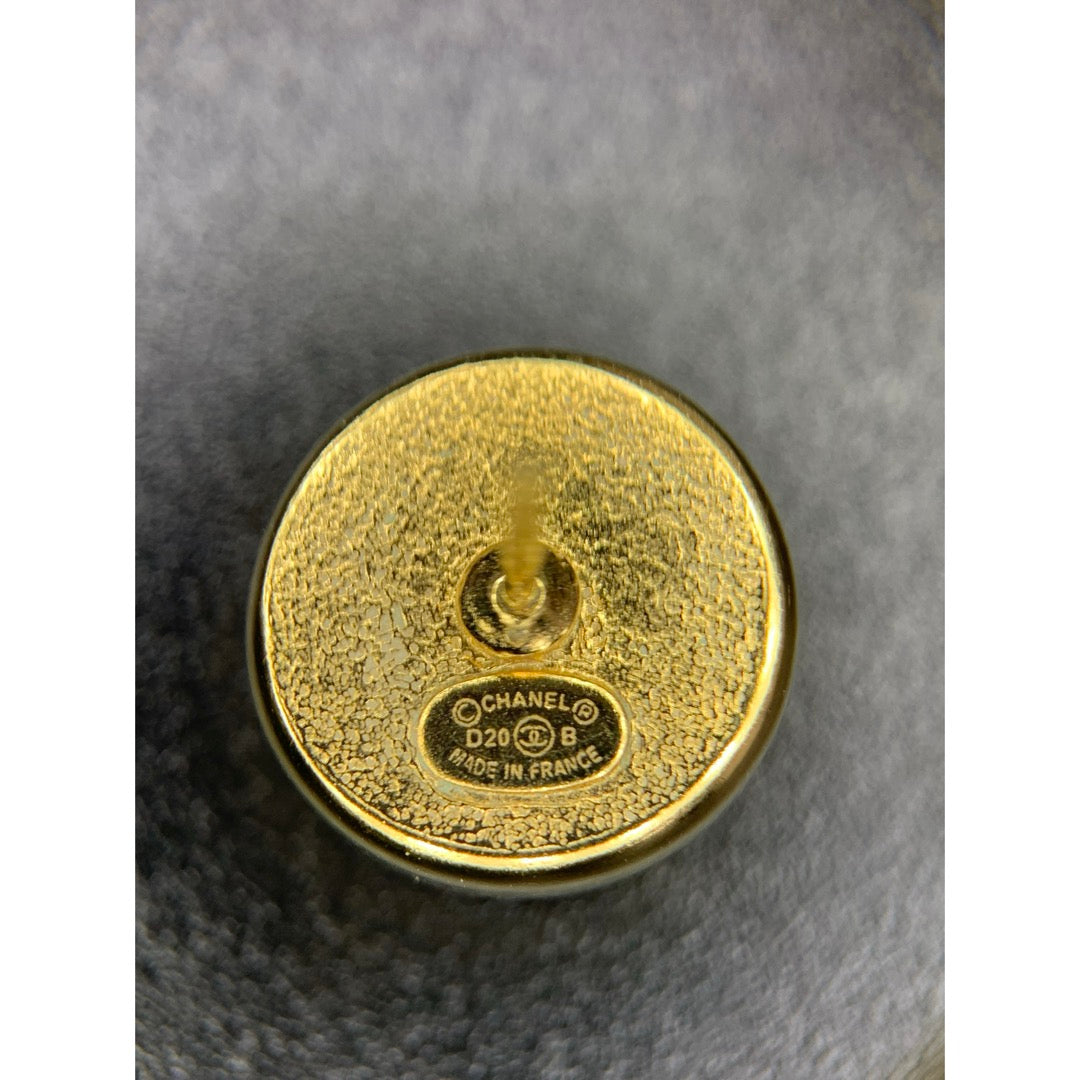 Include Authentic Detective Certificate of Authenticity｜Very Good ( Rank A) ｜CHANEL D20B COCO Mark Black Golden Rhinestone Earrings Made In 2020Year｜S26031027
