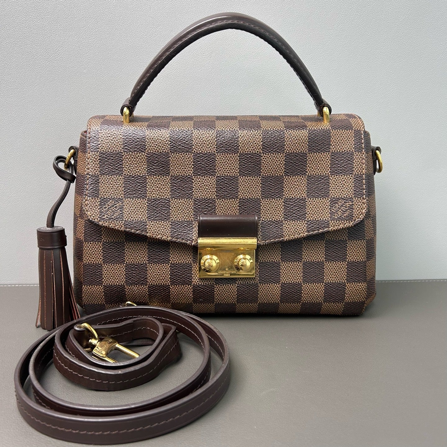 LV Damier Croisette Handbag With Shoulder Bag