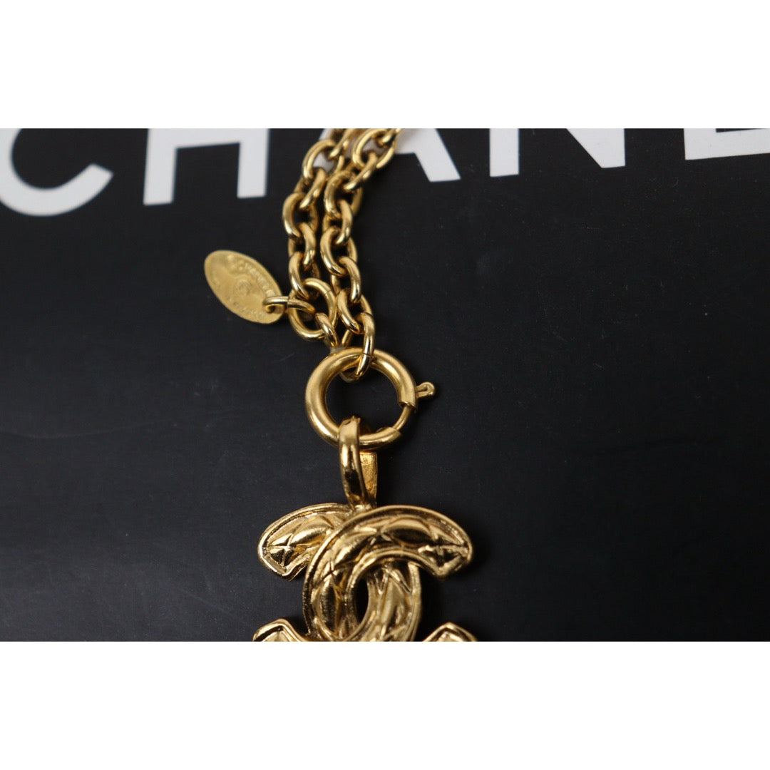Very Good ( Rank A) ｜  CHANEL Vintage Coco Mark Gold Necklace ｜25103109