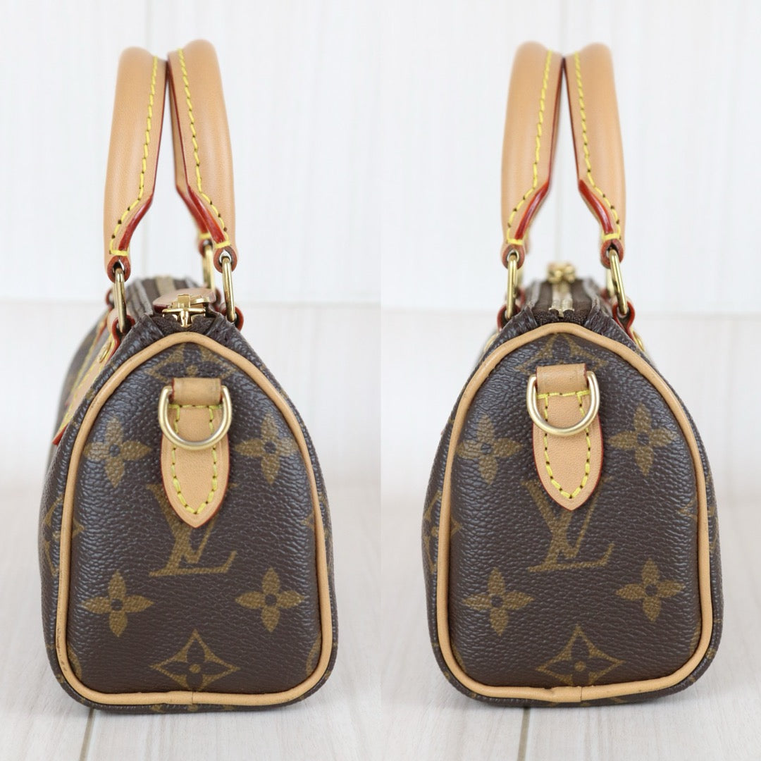 Very Good ( Rank A)｜LV Monogram Nano Speedy Handbag Shoulder Bag Current Model｜X25120601