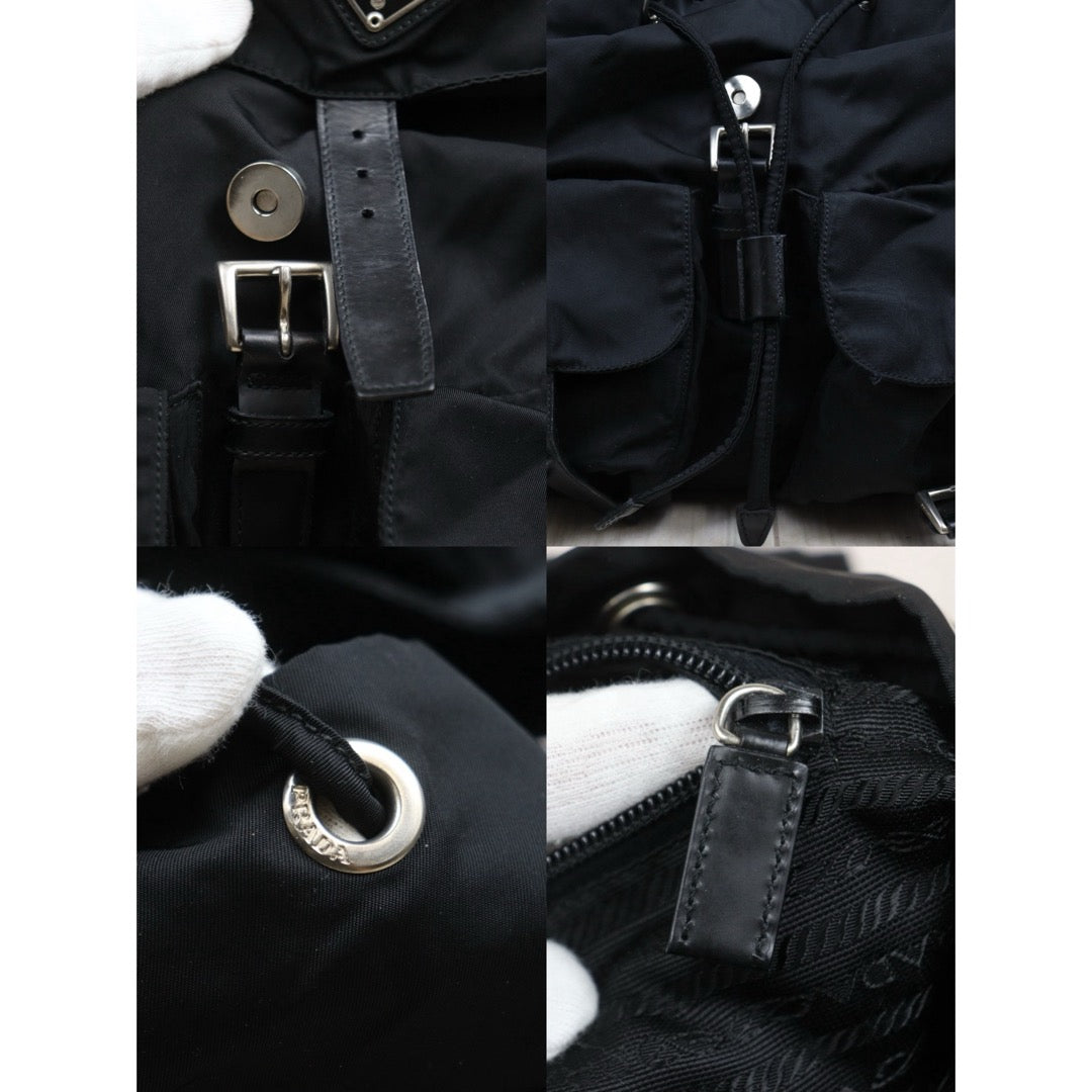 Include Entrupy Certificate of Authenticity｜Very Good ( Rank A)｜Prada Nylon Backpack Medium Black｜26060403