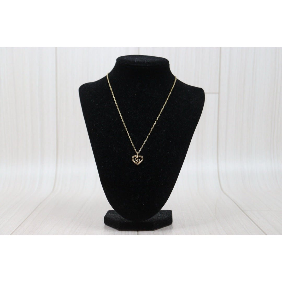 Very Good ( Rank A) ｜ Dior CD  Heart Necklace Golden Plated ｜V25110621